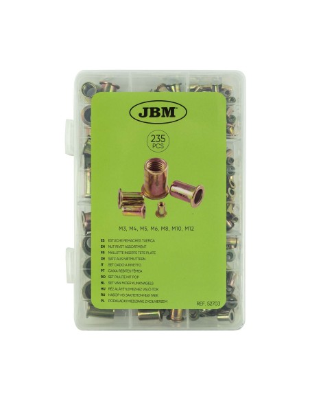 ESTUCHE DE REMACHES TUERCA 235PCS
