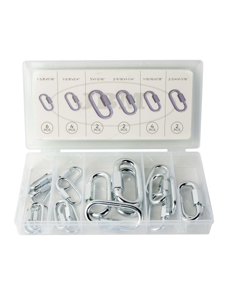 ESTUCHE DE MOSQUETONES CON ROSCA 20PCS
