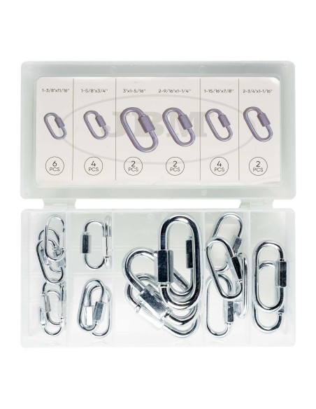 ESTUCHE DE MOSQUETONES CON ROSCA 20PCS