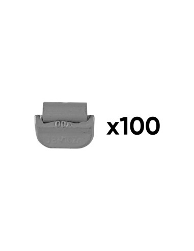 CAJA DE 100 CONTRAPESAS ZINC GRAPA 10GR. ESPECIAL LLANTA UNIVERSAL