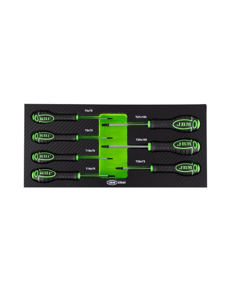 SET DE 7 DESTORNILLADORES EN TORX CON MÓDULO EVA CARBONO