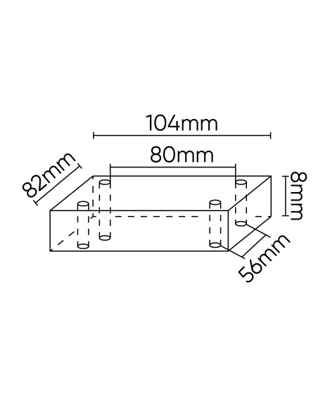 TACO DE GOMA PARA ELEVADOR ROTARY 104X82MM