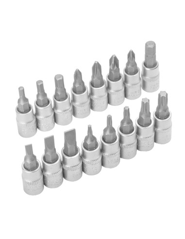 CAJA DE VASOS PUNTA DE 1/4" (16 PIEZAS)