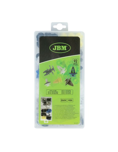 ESTUCHE DE CLIPS BMW/MINI PARA PANEL DE PUERTA/MOLDURA 92PCS