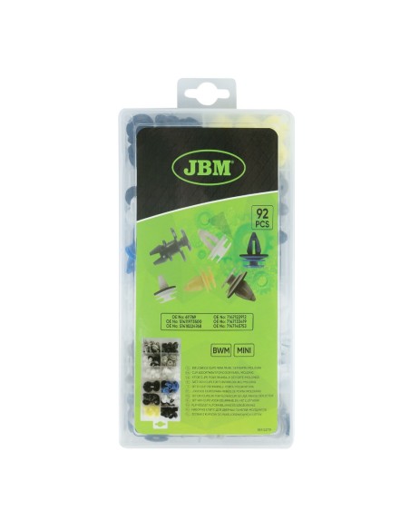 ESTUCHE DE CLIPS BMW/MINI PARA PANEL DE PUERTA/MOLDURA 92PCS