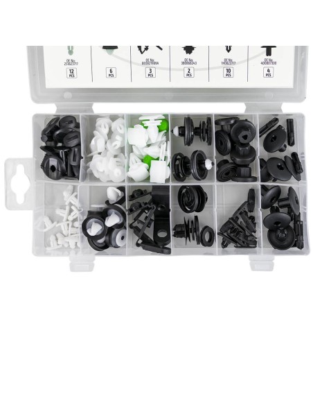 ESTUCHE DE CLIPS VAG/SEAT/SKODA PARA PANEL DE PUERTA/MOLDURA/TAPICERÍA 79PCS