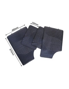 SET DE 4 ALFOMBRAS DE GOMA UNIVERSALES Y REVERSIBLES