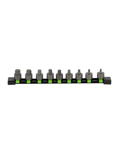 JUEGO DE 9 PUNTAS CORTAS ALLEN CON VASO DE 3/8"