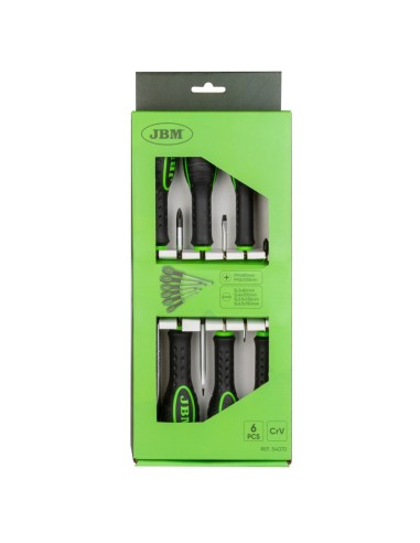 SET DE 6 DESTORNILLADORES (2 ESTRELLA + 4 PLANOS)