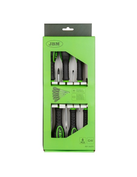 SET DE 6 DESTORNILLADORES (2 ESTRELLA + 4 PLANOS)