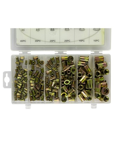 ESTUCHE DE REMACHES TUERCA 150PCS