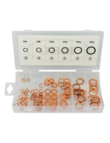 ESTUCHE DE ARANDELAS DE COBRE 110PCS