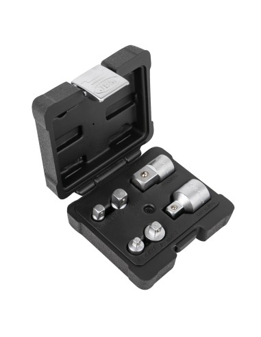 SET DE 6 ADAPTADORES DE 1/4", 3/8", 1/2" Y 3/4"