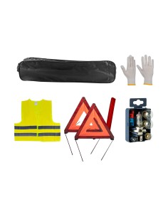 KIT EMERGENCIA BOLSA NEGRA + MK H4 + CHALECO + TRIANG. + GUANTES