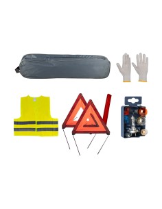 KIT EMERGENCIA BOLSA GRIS + MK H7 + CHALECO + TRIANG. + GUANTES