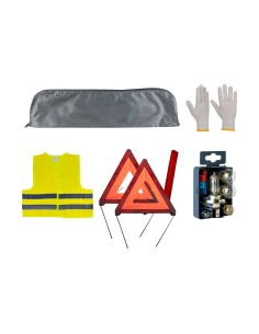 KIT EMERGENCIA BOLSA GRIS + MK H4 + CHALECO + TRIANG. + GUANTES