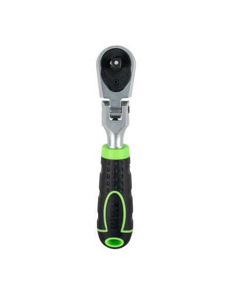 CARRACA DE 1/4" ARTICULADA CON CABEZAL DE 72 DIENTES 165MM
