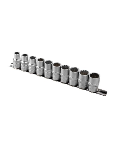 JUEGO DE 10 VASOS DE 12 CANTOS DE 1/2"