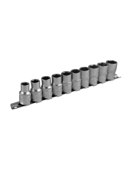 JUEGO DE 10 VASOS HEXAGONALES DE 1/2"