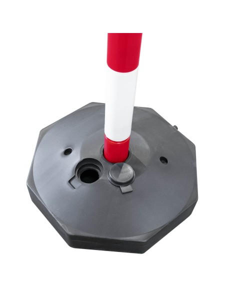 POSTE DE PLÁSTICO PARA CADENA - BLANCO / ROJO