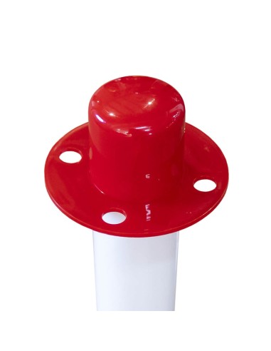 POSTE DE PLÁSTICO PARA CADENA - BLANCO / ROJO