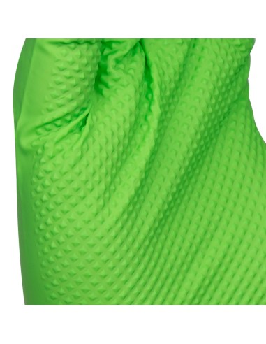 GUANTES VERDES DESECHABLES DE NITRILO T:M 7,0MIL (100 UDS.) TEXTURA DIAMANTE