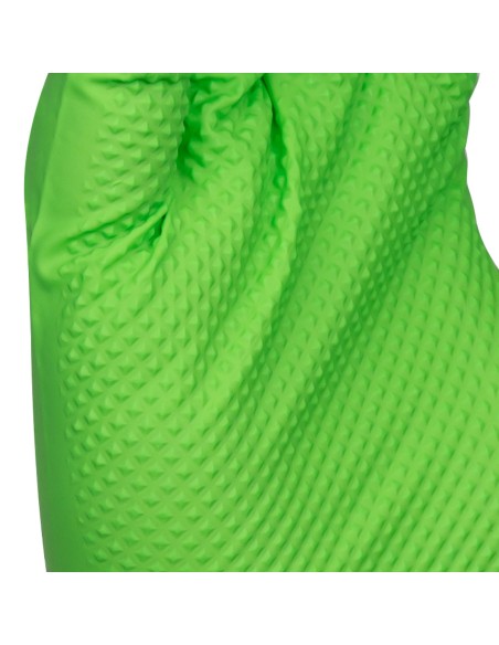 GUANTES VERDES DESECHABLES DE NITRILO T:M 7,0MIL (100 UDS.) TEXTURA DIAMANTE