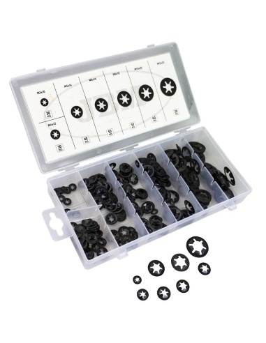 ESTUCHE DE ARANDELAS DENTADAS INTERIOR 260PCS