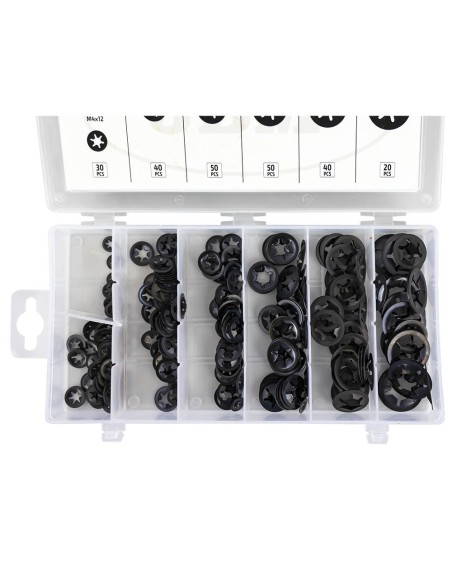ESTUCHE DE ARANDELAS DENTADAS INTERIOR 260PCS