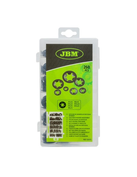 ESTUCHE DE ARANDELAS DENTADAS INTERIOR 260PCS
