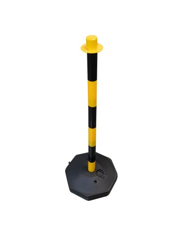 POSTE DE PLÁSTICO PARA CADENA - AMARILLO / NEGRO