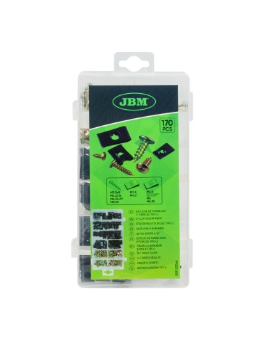ESTUCHE DE TORNILLOS Y TUERCAS TIPO U 170PCS