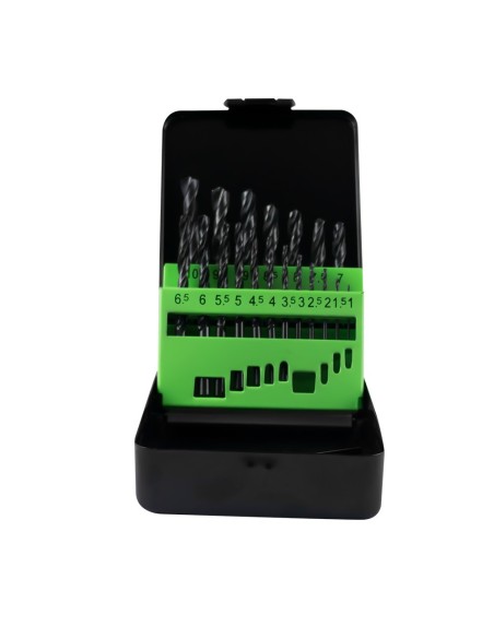ESTUCHE DE BROCAS HELICOIDALES 1-10MM HSS 4241 NEGRO