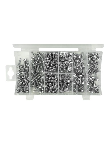 ESTUCHE DE TORNILLOS AUTORROSCANTES 200PCS