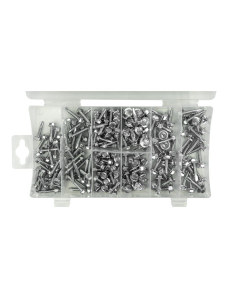 ESTUCHE DE TORNILLOS AUTORROSCANTES 200PCS