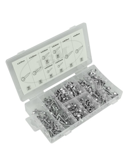 ESTUCHE DE TORNILLOS AUTORROSCANTES 200PCS