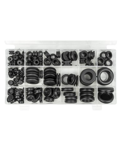 ESTUCHE DE PASACABLES DE GOMA 125PCS