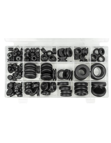 ESTUCHE DE PASACABLES DE GOMA 125PCS