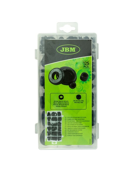 ESTUCHE DE PASACABLES DE GOMA 125PCS