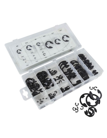 ESTUCHE DE CIRCLIPS TIPO E 150PCS