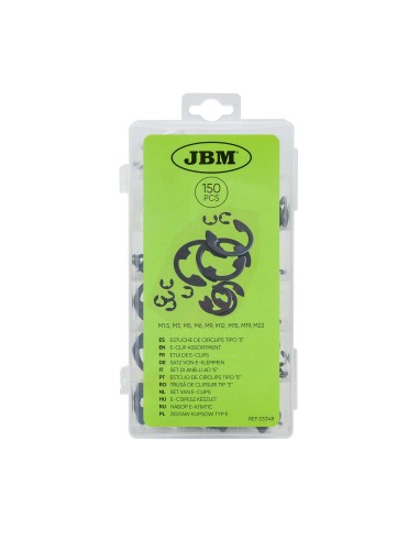 ESTUCHE DE CIRCLIPS TIPO E 150PCS