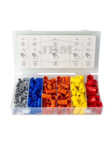 ESTUCHE DE CONECTORES DE CABLE ROSCADOS 158PCS