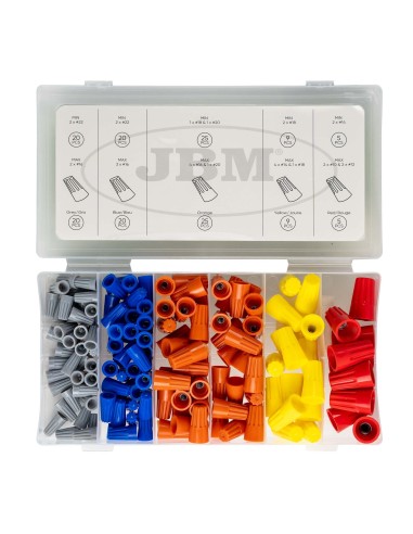 ESTUCHE DE CONECTORES DE CABLE ROSCADOS 158PCS