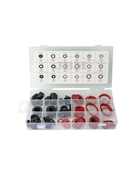 ESTUCHE DE ARANDELAS DE FIBRA 126PCS
