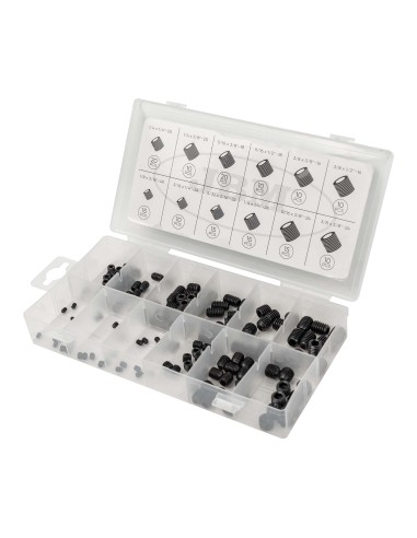 ESTUCHE DE TORNILLOS PRISIONEROS CON CABEZA HEXAGONAL SAE 160PCS