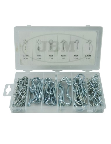 ESTUCHE DE TORNILLOS DE GANCHO 151PCS