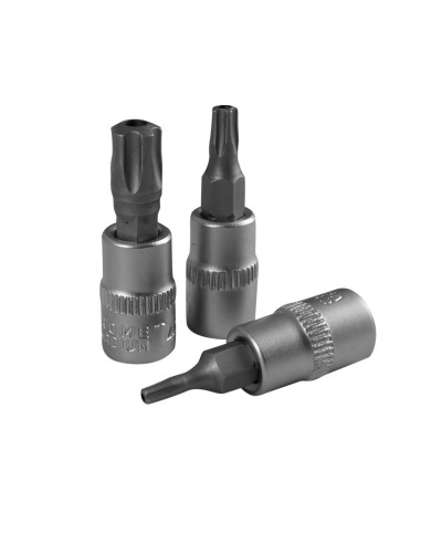 JUEGO DE 7 PUNTAS TS DE 5 DIENTES INVIOLABLE CON VASO DE 1/4"