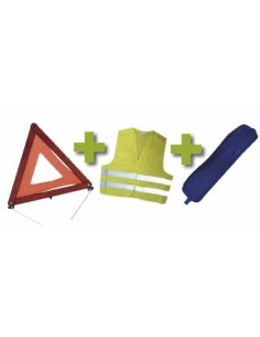 KIT EMERGENCIA BOLSA AZUL RIBETE+TRIANGULO+CHALECO