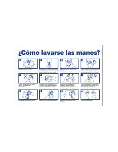 PAQUETE DE 5 CARTELES INFORMATIVO - LAVADO DE MANOS