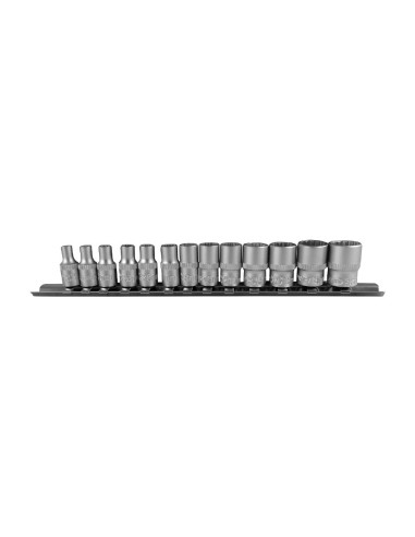 JUEGO DE 13 VASOS DE 12 CANTOS DE 1/4"